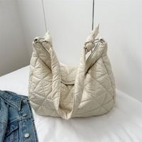 Women's Cotton Solid Color Classic Style Square Zipper Shoulder Bag main image 3