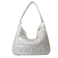 Women's Cotton Solid Color Classic Style Square Zipper Shoulder Bag sku image 4