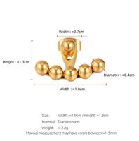 1 Pair Elegant French Style Streetwear Ball Plating 304 Stainless Steel 18K Gold Plated Ear Studs main image 2