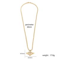 Wholesale Elegant Vintage Style Heart Shape Stainless Steel Copper Plating Inlay Zircon Pendant Necklace main image 2
