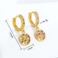 1 Pair Simple Style Classic Style Geometric Plating Inlay Copper Zircon 18k Gold Plated Drop Earrings main image 2