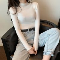 Women's Long Sleeve Sweaters & Cardigans Casual Basic Simple Style Solid Color main image 8