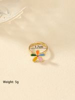 Retro Simple Style Flower Gold Plated Alloy Wholesale Rings main image 8