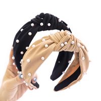 Women's Glam Lady Solid Color Cloth Criss Cross Hair Band main image 3
