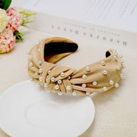Women's Glam Lady Solid Color Cloth Criss Cross Hair Band sku image 1