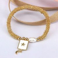 Elegant Vintage Style Luxurious Cross Star Heart Shape Copper 18k Gold Plated Zircon Bracelets In Bulk sku image 7