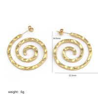 1 Pair Original Design Simple Style Circle Polishing Plating Stainless Steel 18K Gold Plated Ear Studs main image 2