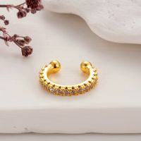 1 Piece Cute Cool Style Geometric Heart Shape Butterfly Plating Inlay Copper Zircon 18k Gold Plated Ear Studs main image 4