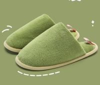 Unisex Casual Solid Color Round Toe Cotton Slippers sku image 1