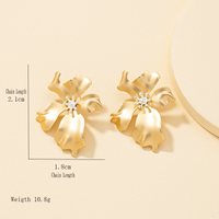 Metal Flower Earrings Wholesale main image 7