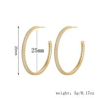 1 Pair Basic Classic Style Geometric Plating Inlay Sterling Silver Zircon Gold Plated Earrings main image 2