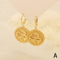 1 Pair Elegant Simple Style Snake Plating Inlay Copper Zircon 18k Gold Plated Drop Earrings main image 5