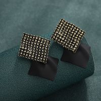 1 Pair Simple Style Cool Style Geometric Inlay Copper Zircon Ear Studs main image 1