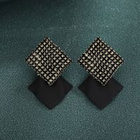 1 Pair Simple Style Cool Style Geometric Inlay Copper Zircon Ear Studs main image 3