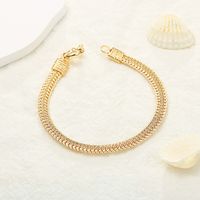 Casual Classic Style Solid Color Copper 14k Gold Plated Bracelets In Bulk sku image 9