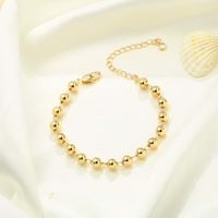 Casual Classic Style Solid Color Copper 14k Gold Plated Bracelets In Bulk sku image 6