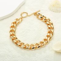 Casual Classic Style Solid Color Copper 14k Gold Plated Bracelets In Bulk sku image 2