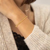 Casual Classic Style Solid Color Copper 14k Gold Plated Bracelets In Bulk main image 4