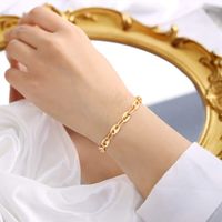 Casual Classic Style Solid Color Copper 14k Gold Plated Bracelets In Bulk main image 6