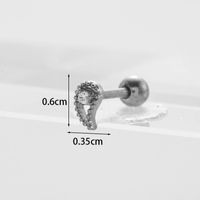 Ear Cartilage Rings & Studs Fashion Geometric Copper Plating Artificial Gemstones sku image 4