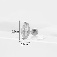 Ear Cartilage Rings & Studs Fashion Geometric Copper Plating Artificial Gemstones sku image 9