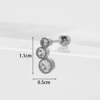 Ear Cartilage Rings & Studs Fashion Geometric Copper Plating Artificial Gemstones sku image 10