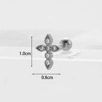 Ear Cartilage Rings & Studs Fashion Geometric Copper Plating Artificial Gemstones sku image 14