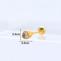 Ear Cartilage Rings & Studs Fashion Geometric Copper Plating Artificial Gemstones sku image 5