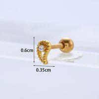Ear Cartilage Rings & Studs Fashion Geometric Copper Plating Artificial Gemstones sku image 6