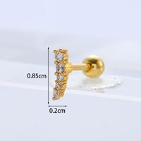 Ear Cartilage Rings & Studs Fashion Geometric Copper Plating Artificial Gemstones sku image 11