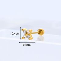 Ear Cartilage Rings & Studs Fashion Geometric Copper Plating Artificial Gemstones sku image 12