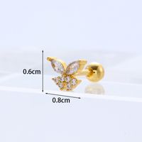 Ear Cartilage Rings & Studs Fashion Geometric Copper Plating Artificial Gemstones sku image 20