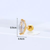 Ear Cartilage Rings & Studs Fashion Geometric Copper Plating Artificial Gemstones sku image 13