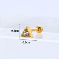 Ear Cartilage Rings & Studs Fashion Geometric Copper Plating Artificial Gemstones sku image 2