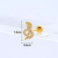 Ear Cartilage Rings & Studs Fashion Geometric Copper Plating Artificial Gemstones sku image 23