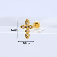 Ear Cartilage Rings & Studs Fashion Geometric Copper Plating Artificial Gemstones sku image 19