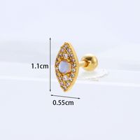 Ear Cartilage Rings & Studs Fashion Geometric Copper Plating Artificial Gemstones sku image 24