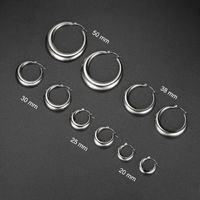 1 Pair Simple Style Commute Semicircle Round 304 Stainless Steel Earrings main image 2