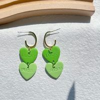 1 Pair Simple Style Commute Four Leaf Clover Plating Soft Clay 14k Gold Plated Drop Earrings sku image 1