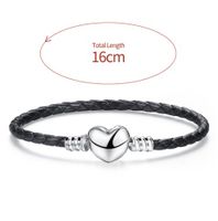 Simple Style Korean Style Heart Shape Sterling Silver Plating Silver Plated Bangle main image 2