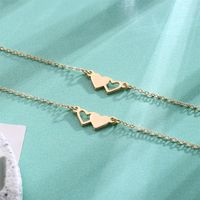 Hip-hop Cool Style Cross Heart Shape Lock Copper 14k Gold Plated Three Layer Necklace In Bulk main image 4