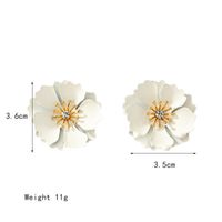 1 Paar Einfacher Stil Blume Inlay Metall Ohrstecker main image 6