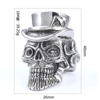 1 Piece Casual Skull Stainless Steel Plating Men's Rings main image 6