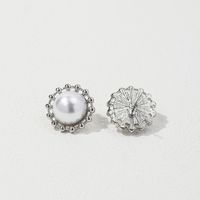 1 Piece Princess Classical Cute Round Plating Inlay Alloy Artificial Pearls Ear Studs main image 7