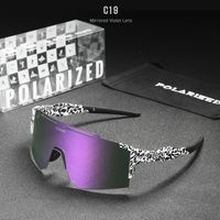 Casual Sports Color Block Tac Square Patchwork Full Frame Sports Sunglasses sku image 16