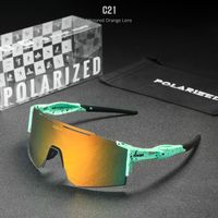 Casual Sports Color Block Tac Square Patchwork Full Frame Sports Sunglasses sku image 18
