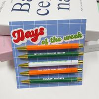 1 Set Letter Learning Daily Plastic Preppy Style Ballpoint Pen sku image 24