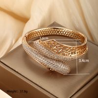 Xuping Simple Style Solid Color Alloy Plating Inlay Artificial Gemstones 18k Gold Plated Women's Bangle sku image 4