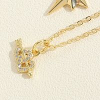 Simple Style Sun Moon Crown Copper 14k Gold Plated Zircon Pendant Necklace In Bulk sku image 1