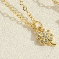 Simple Style Flower Butterfly Lock Brass 14k Gold Plated Pendant Necklace In Bulk sku image 5